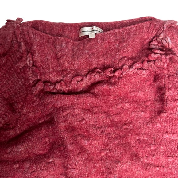 LoveShackFancy Kingston Rose Pink Fringe Sweater Alpaca Wool Sweater - Picture 11 of 16